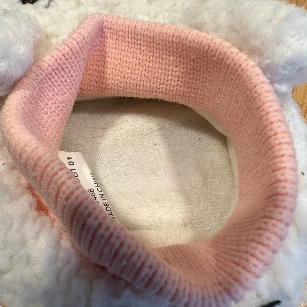 COPY - L.L.Bean Toddler Size 3/4 Animal Paws Slippers. White & Pink Bunny!